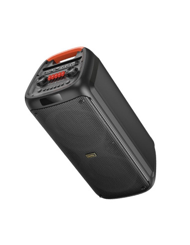 HOCO enceinte bluetooth + 2 x microphones sans fil HA7 noir