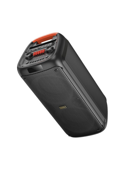 HOCO enceinte bluetooth + 2 x microphones sans fil HA7 noir
