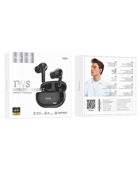 Écouteurs stéréo sans fil / bluetooth HOCO TWS Norman EW60 noir