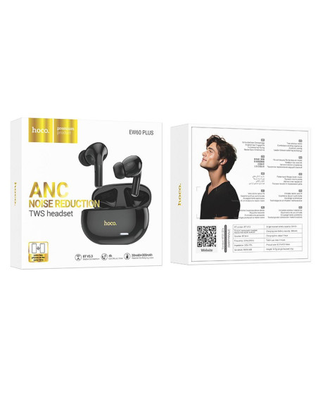 HOCO wireless bluetooth earphones ANC TWS EW60 Plus black