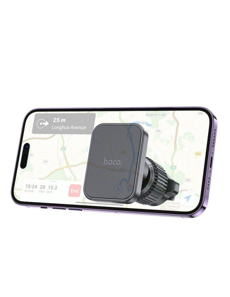 Support voiture magnétique HOCO pour grille H32 noir
