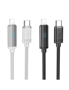 Câble HOCO Type C vers Lightning PD 2.4A 27W U127 1.2 m argenté 2