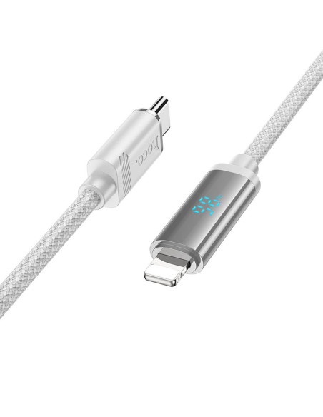 Câble HOCO Type C vers Lightning PD 2.4A 27W U127 1.2 m argenté