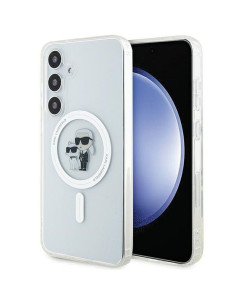 Véritable KARL LAGERFELD Case KLHMS24MHGKCNOT pour SAMSUNG S24 Plus (MAGSAFE IML KC) transparent