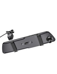 HOCO caméra voiture avec écran 4.5" sur rétroviseur + caméra arrière 1080P/30fps DV4 noir