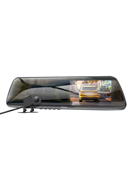 HOCO caméra voiture avec écran 4.5" sur rétroviseur + caméra arrière 1080P/30fps DV4 noir