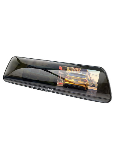 HOCO caméra voiture avec écran 4.5" sur rétroviseur + caméra arrière 1080P/30fps DV4 noir