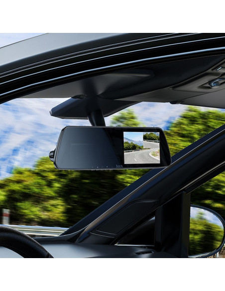 HOCO caméra voiture avec écran 4.5" sur rétroviseur + caméra arrière 1080P/30fps DV4 noir