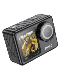 HOCO caméra sportive à double affichage 1,3" + 2" 4K/30fps DV101 noir