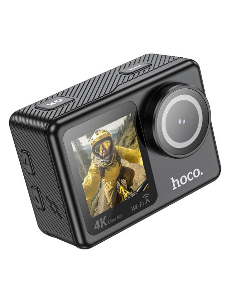HOCO caméra sportive à double affichage 1,3" + 2" 4K/30fps DV101 noir