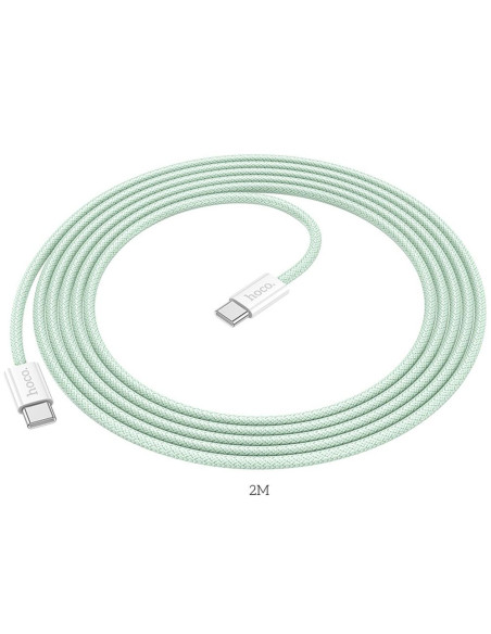 HOCO cable Type C to Type C PD QC3.0 3A 60W X104 2 m green