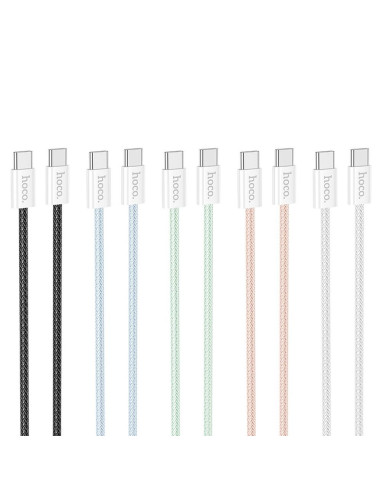 HOCO cable Type C to Type C PD QC3.0 3A 60W X104 2 m green