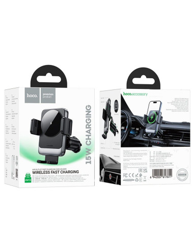 Support voiture HOCO pour induction de grille HW13 noir