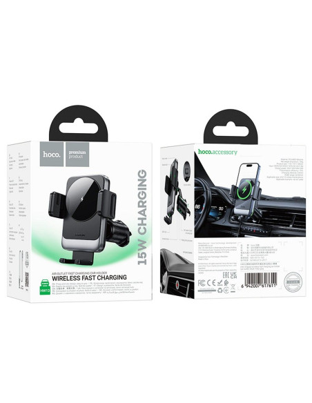 Support voiture HOCO pour induction de grille HW13 noir