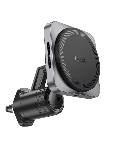 Support voiture à induction HOCO pour grille compatible avec MagSafe 15W HW15 noir gris