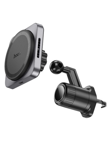 Support voiture à induction HOCO pour grille compatible avec MagSafe 15W HW15 noir gris