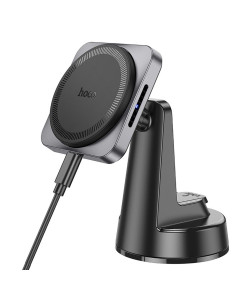 HOCO Support voiture à induction pour tableau de bord compatible avec MagSafe 15W HW16 noir gris