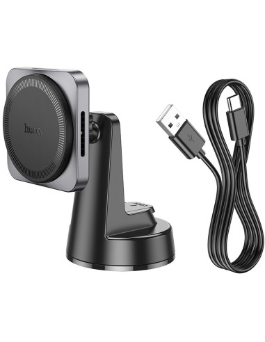 HOCO Support voiture à induction pour tableau de bord compatible avec MagSafe 15W HW16 noir gris