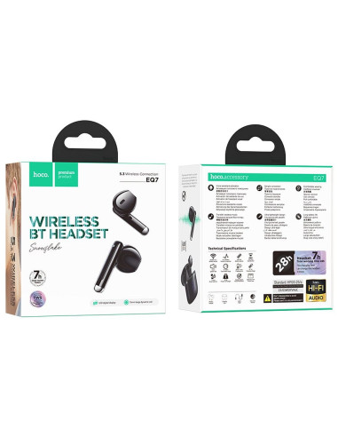 HOCO wireless earphones bluetooth TWS EQ7 black