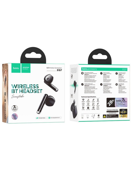 HOCO wireless earphones bluetooth TWS EQ7 black