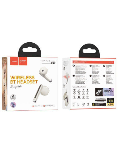 Écouteurs sans fil bluetooth HOCO TWS EQ7 blanc