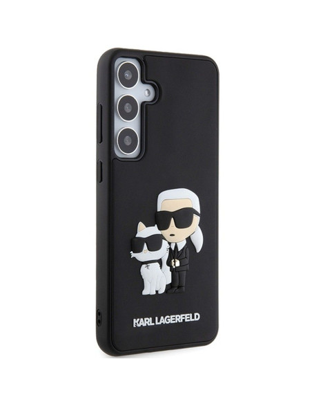 Véritable KARL LAGERFELD Case KLHCS24S3DRKCNK pour SAMSUNG S24 (3D RUBBER KC NFT) noir