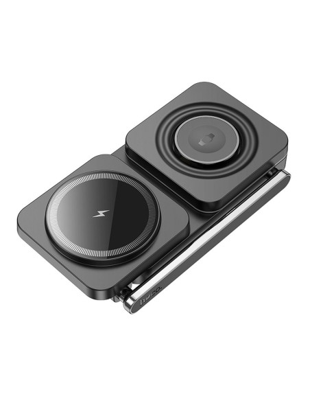 Chargeur inductif 3-en-1 HOCO compatible avec MagSafe 15W CQ10 noir