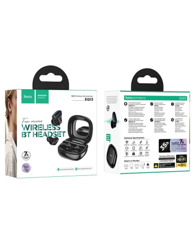 HOCO wireless earphones bluetooth TWS EQ13 black