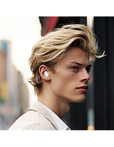 HOCO wireless earphones bluetooth TWS EQ13 milky white