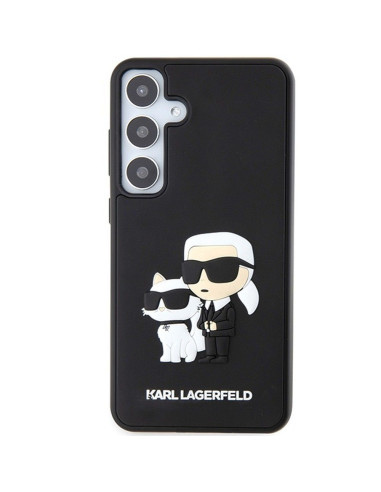 Véritable KARL LAGERFELD Case KLHCS24M3DRKCNK pour SAMSUNG S24 Plus (3D RUBBER KC NFT) noir