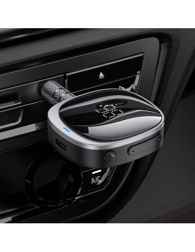 HOCO Adaptateur AUX Jack 3,5 mm BLUETOOTH avec écran E80 noir