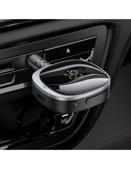 HOCO Adaptateur AUX Jack 3,5 mm BLUETOOTH avec écran E80 noir