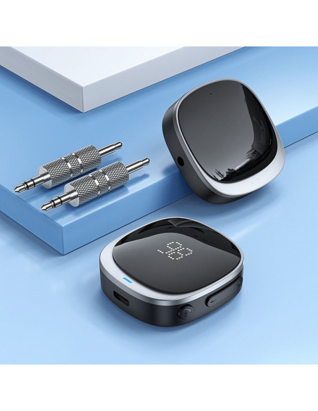 HOCO Adaptateur AUX Jack 3,5 mm BLUETOOTH avec écran E80 noir