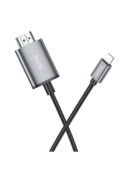 HOCO Câble Lightning vers HDMI 1080p UA27 2m gris acier