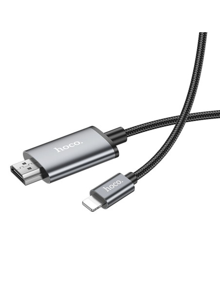 HOCO Câble Lightning vers HDMI 1080p UA27 2m gris acier