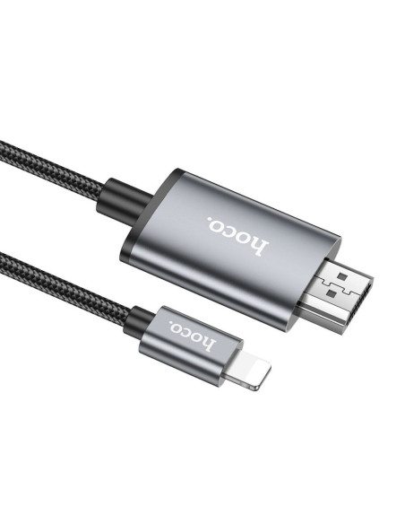 HOCO Câble Lightning vers HDMI 1080p UA27 2m gris acier