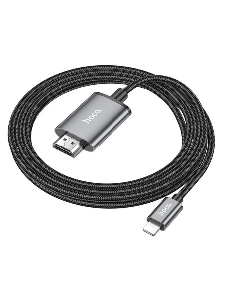 HOCO Câble Lightning vers HDMI 1080p UA27 2m gris acier