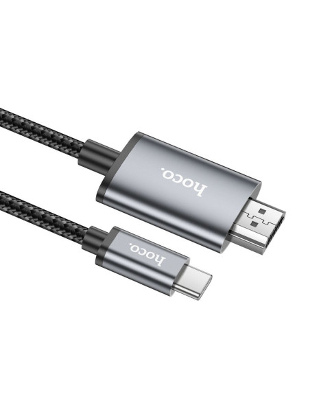 Câble HOCO Type C vers HDMI 4K 30Hz UA27 2m gris acier