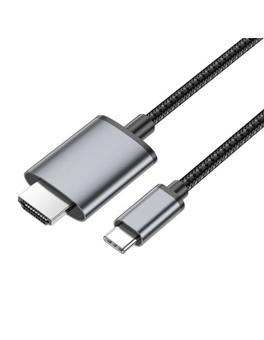 Câble HOCO Type C vers HDMI 4K 30Hz UA27 2m gris acier