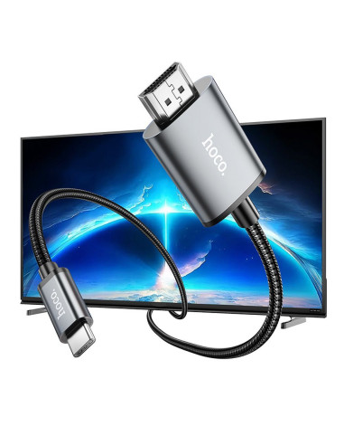 Câble HOCO Type C vers HDMI 4K 30Hz UA27 2m gris acier