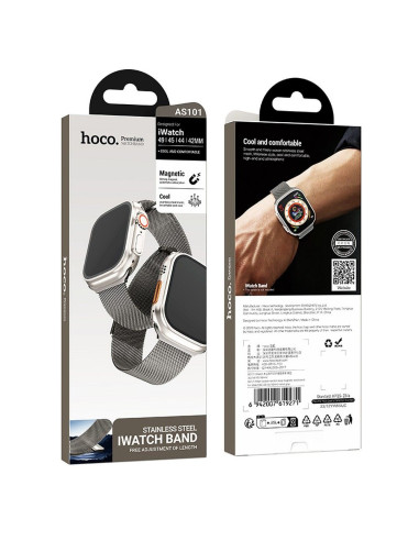 Bracelet HOCO pour Apple Watch 42 / 44 / 45 / 49 mm AS101 gris