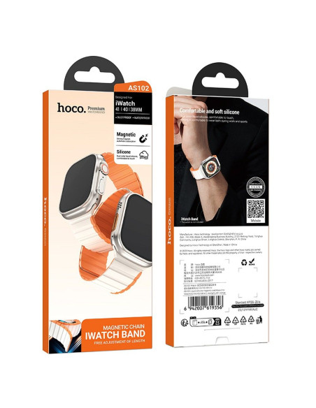 Bracelet HOCO pour Apple Watch 38 / 40 / 41 mm AS102 stellaire avec orange