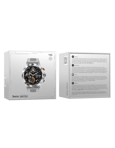 HOCO smartwatch avec fonction de conversation Y20 argenté