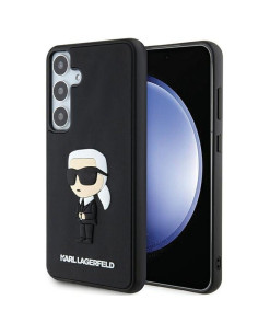 Véritable KARL LAGERFELD Case KLHCS24M3DRKINK pour SAMSUNG S24 Plus (3D RUBBER IKONIK NFT) noir