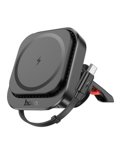 Support voiture magnétique HOCO pour grille compatible avec MagSafe HW23 noir