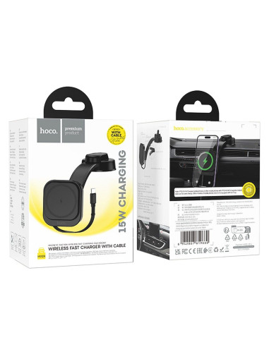 Support voiture magnétique HOCO pour tableau de bord compatible avec MagSafe HW24 noir