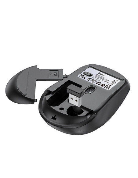 HOCO wireless computer mouse 2.4G GM28 black metal gray