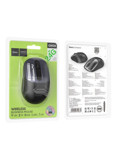 HOCO wireless computer mouse 2.4G GM28 black metal gray