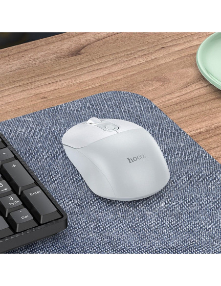 HOCO wireless computer mouse 2.4G GM28 white gray