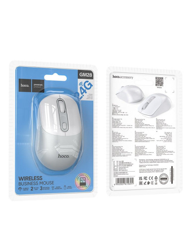 HOCO wireless computer mouse 2.4G GM28 white gray